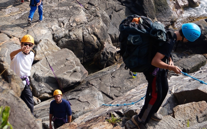 rock climbing camp for teens in maine